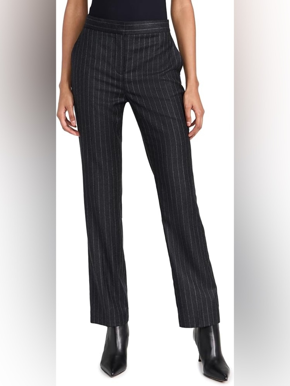 Theory Black Pinstripe pants